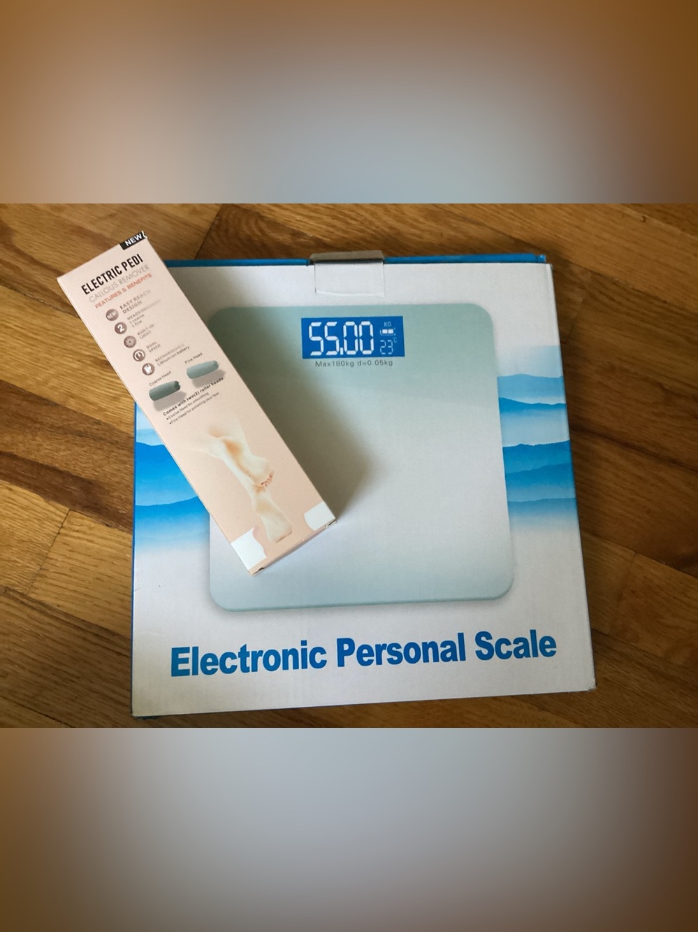 Callous remover and electronic scale